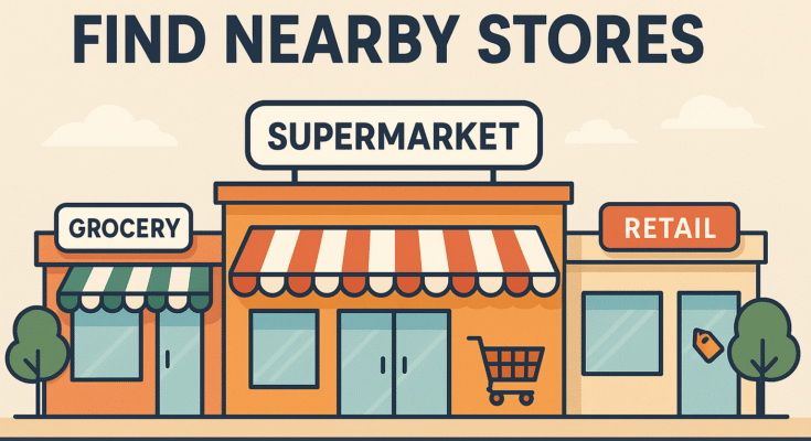 Find Nearby Stores, Supermarkets & Shopping Spots Easily